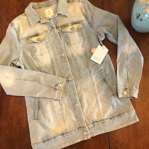 LulaRoe Jaxon Long Denim Jacket NWT